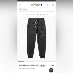 VUORI I Sunday Performance Joggers Men’s Size XL